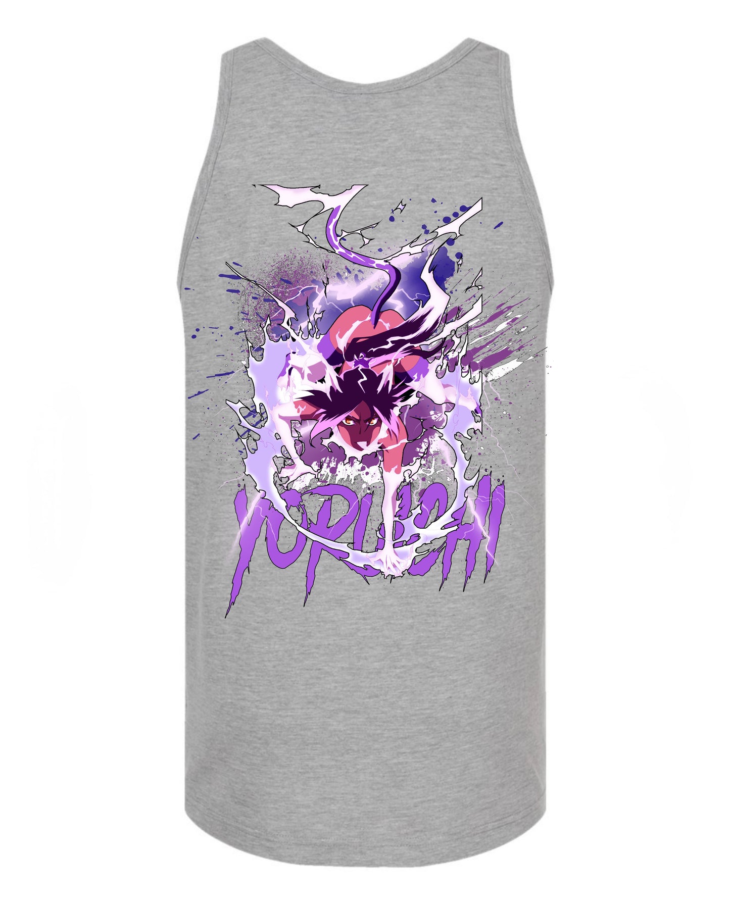 Yourichi Purple Pose Tank Top - Grey