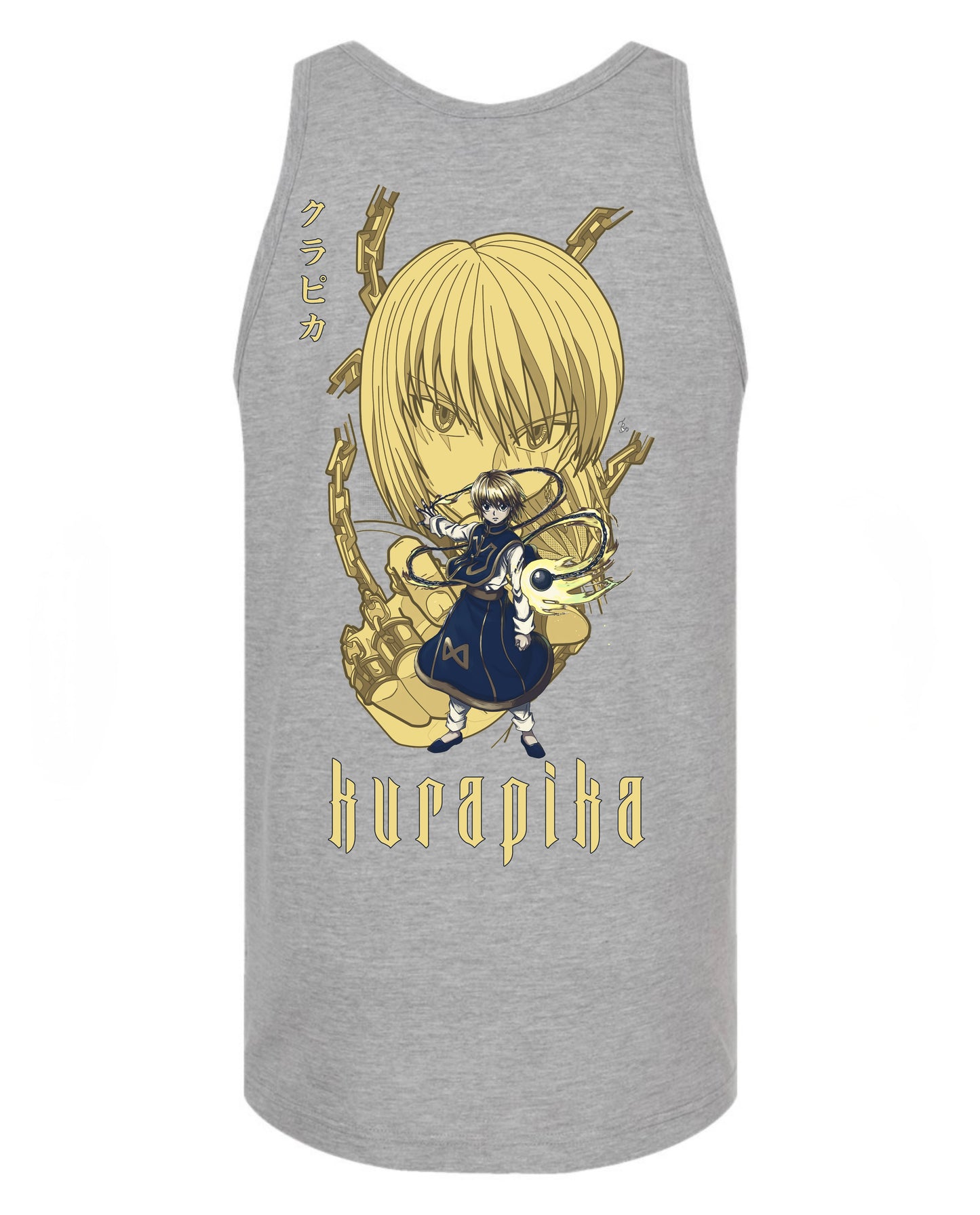 Kurapika the chain user Tank Top - Grey