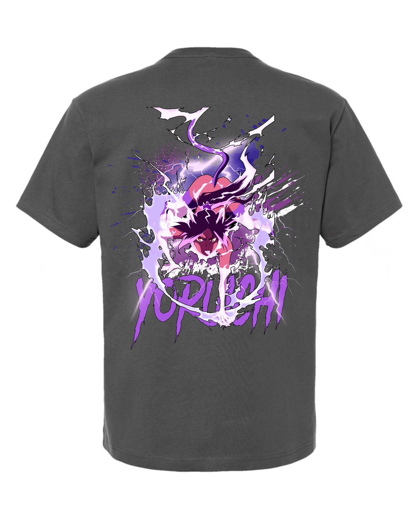 Yourichi Purple Pose T-Shirt - Dark Grey