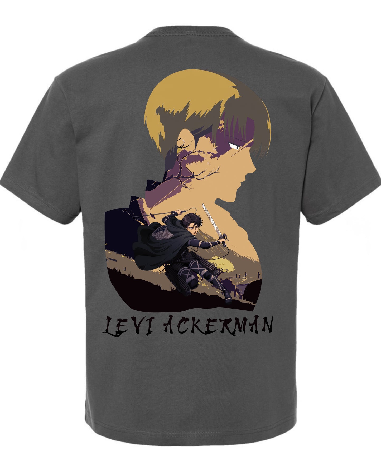 Captain Levi 2 in 1 T-Shirt - Dark Grey
