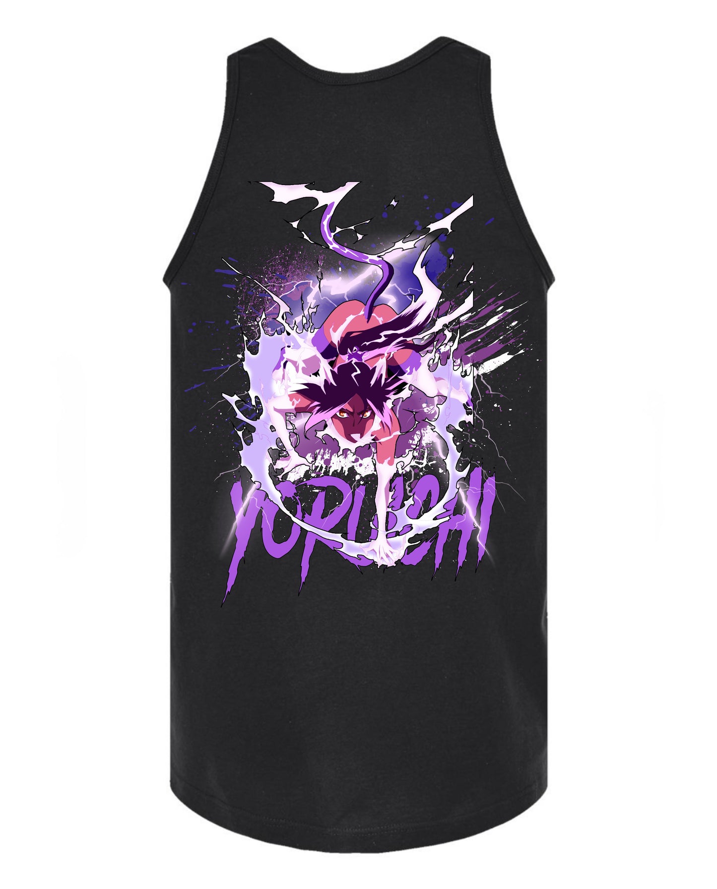 Yourichi Purple Pose Tank Top - Black