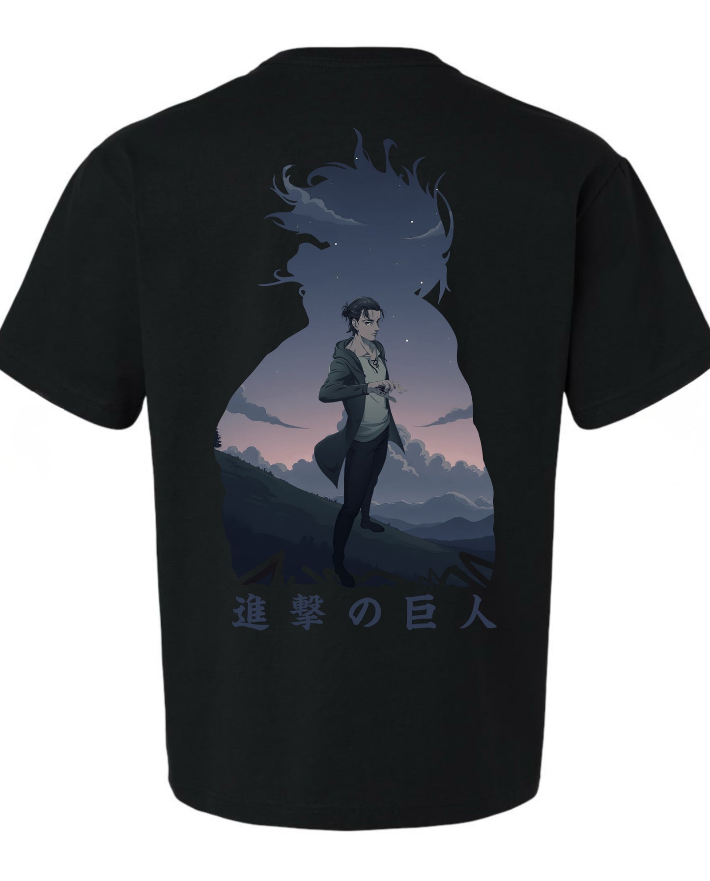 Eren Yeager 2 in 1 T-Shirt - Black