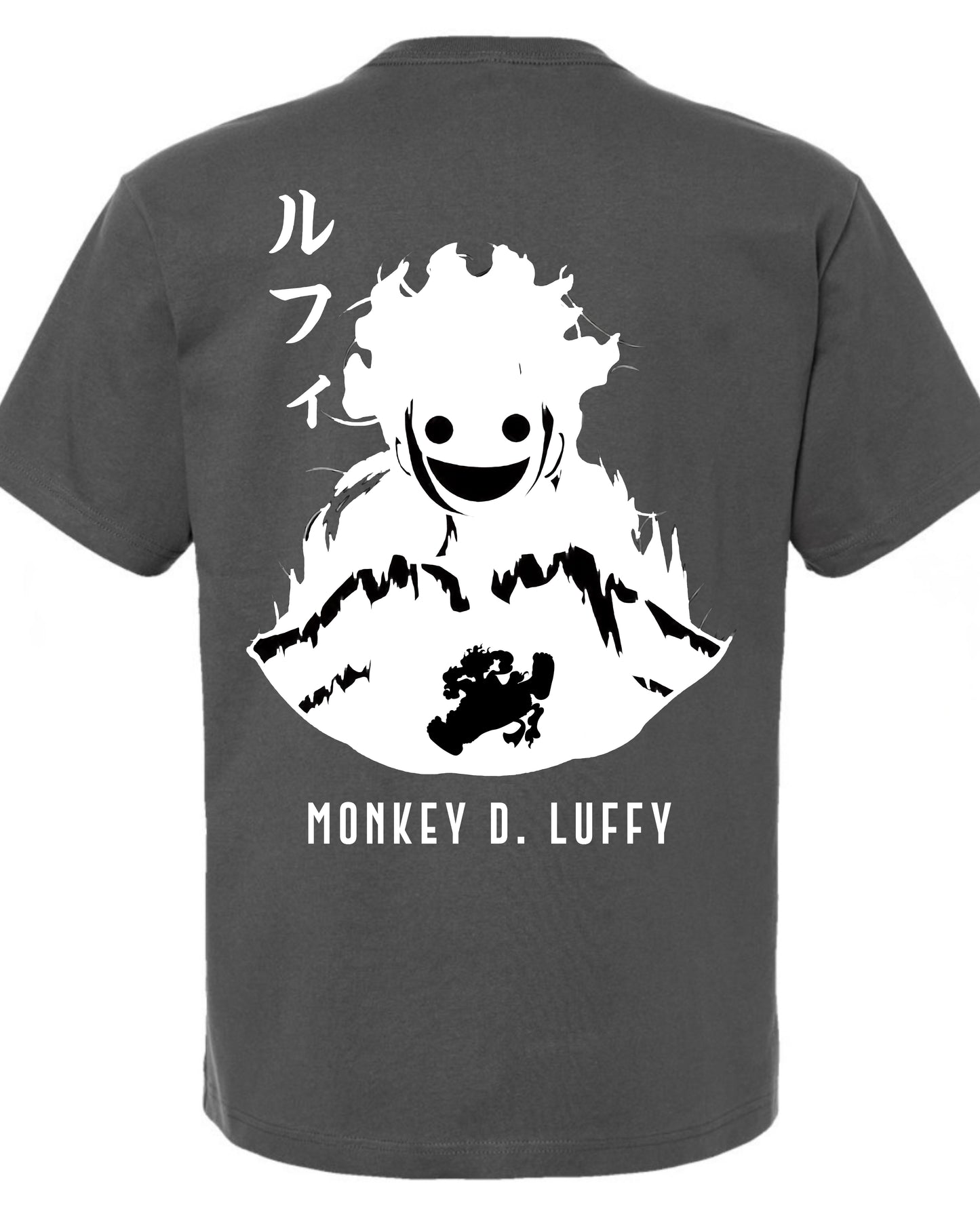 Luffy Sun god Nika inverted T-Shirt - Dark Grey