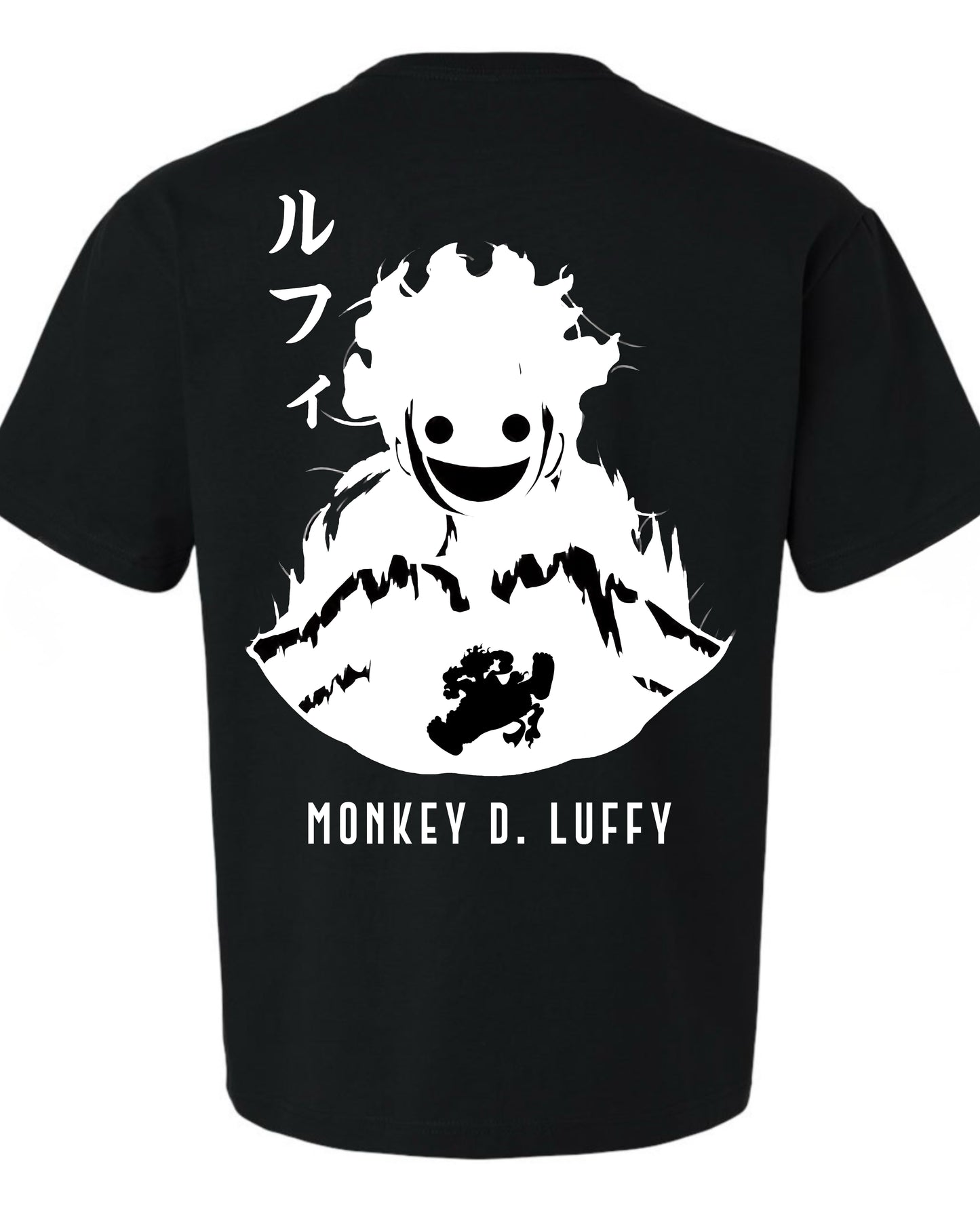 Luffy Sun god Nika inverted T-Shirt - Black