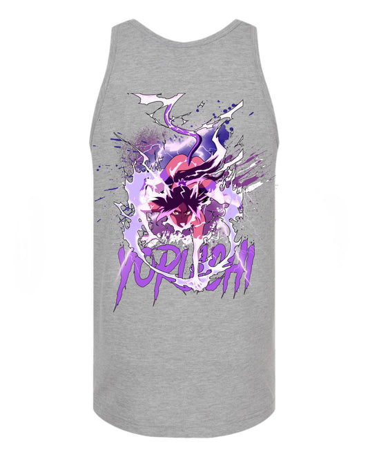 Yourichi Purple Pose Tank Top - Grey