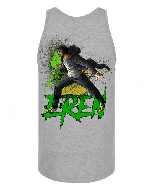 Eren Yeager Tank Top - Grey