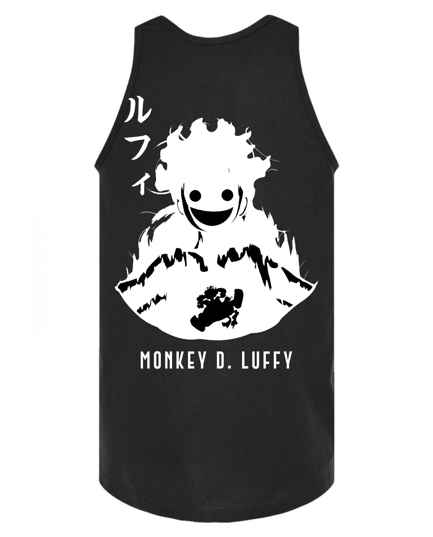 Luffy Sun god Nika inverted Tank Top - Black
