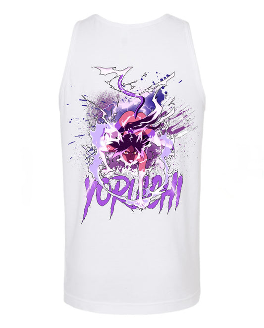 Yourichi Purple Pose Tank Top - White