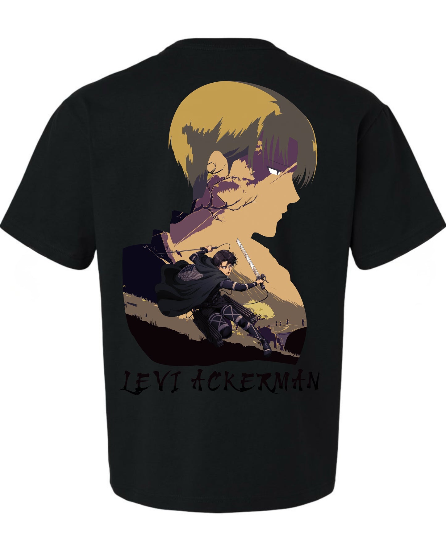 Captain Levi 2 in 1 T-Shirt - Black