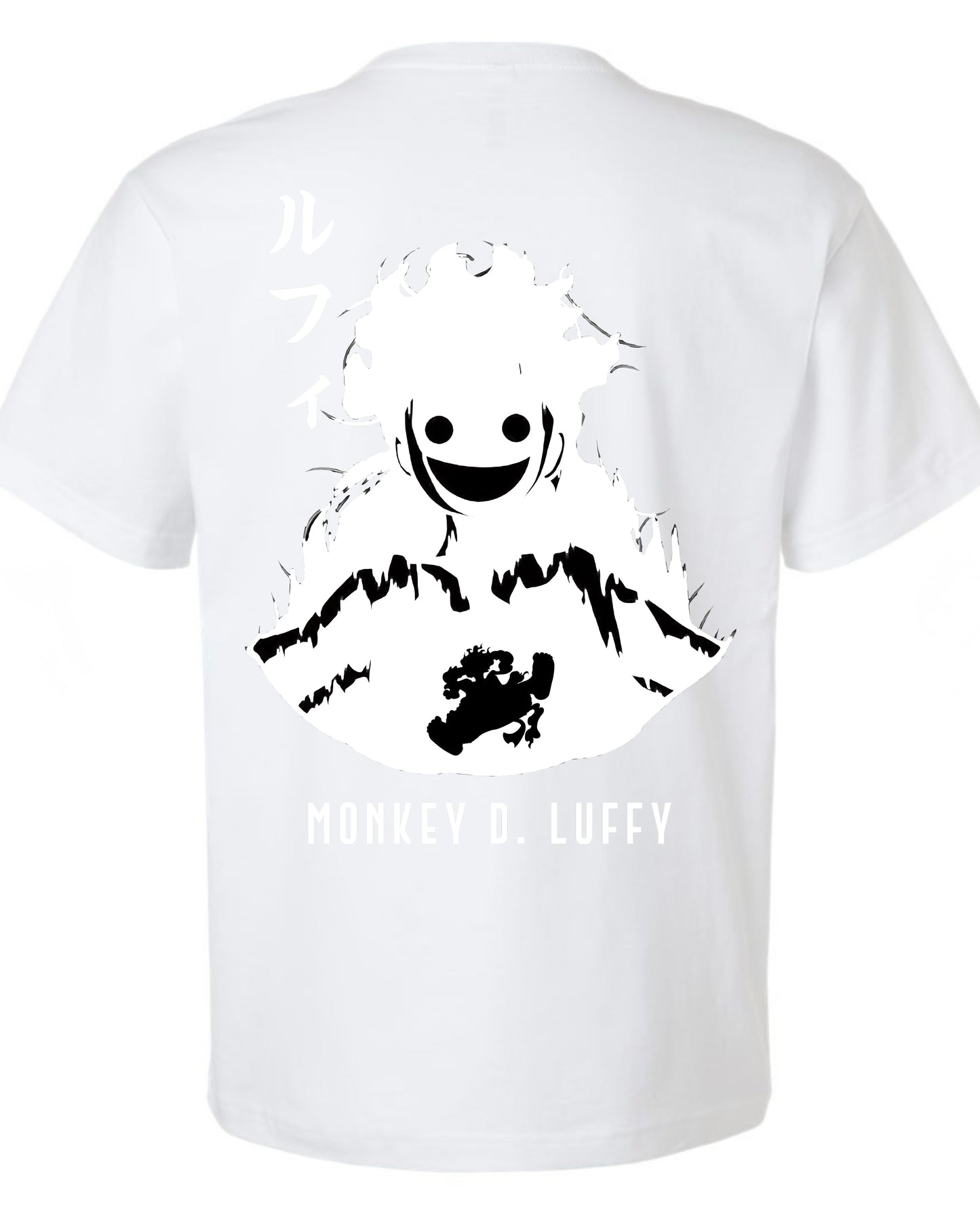 Luffy Sun god Nika inverted T-Shirt - White