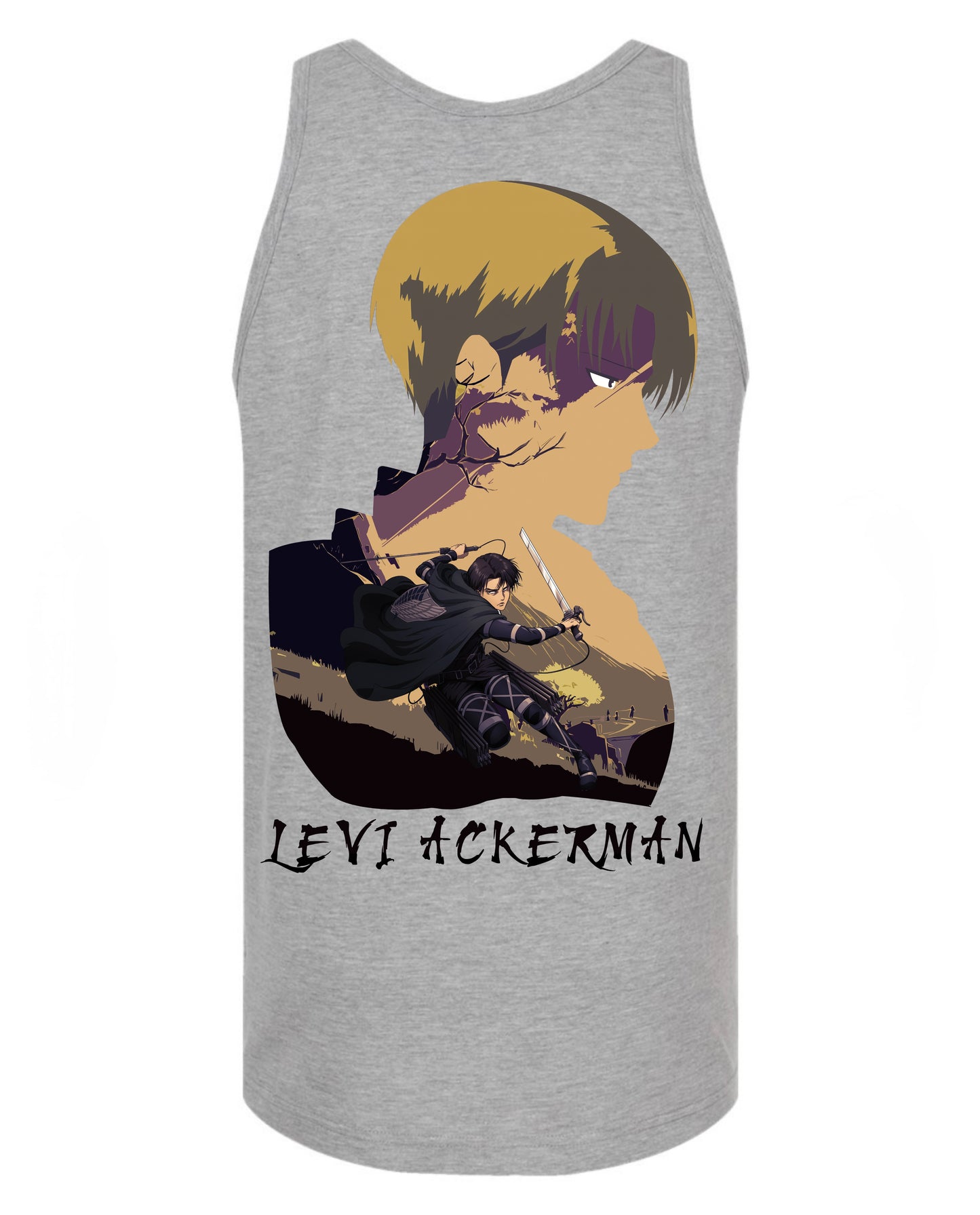 Captain Levi 2 in 1 Tank Top - Grey