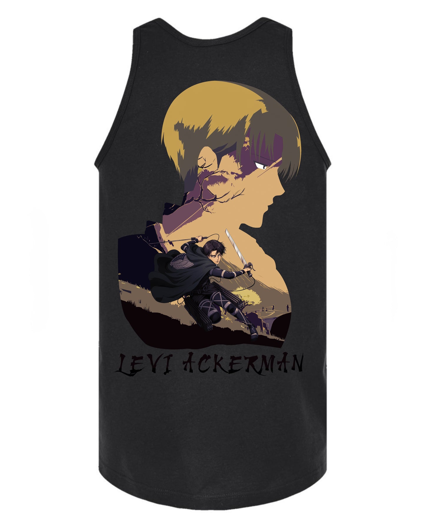 Captain Levi 2 in 1 Tank Top - Black