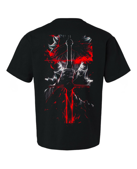 "Red Black Swordsman" Oversized Tee